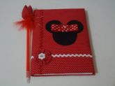 Caderno Pequeno Tema/Desenho (Tecido) - Ref: CD09